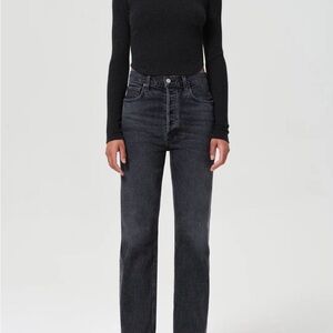 Agolde 90’s Pinch-Black Rigid Denim